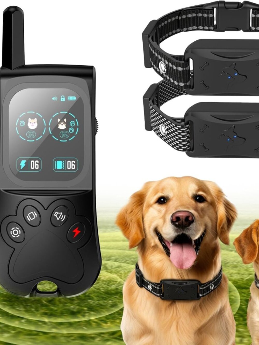 NEW Wireless Dog Fence Electric for 2 Dogs 180 Days Standyby Perimeter Collars